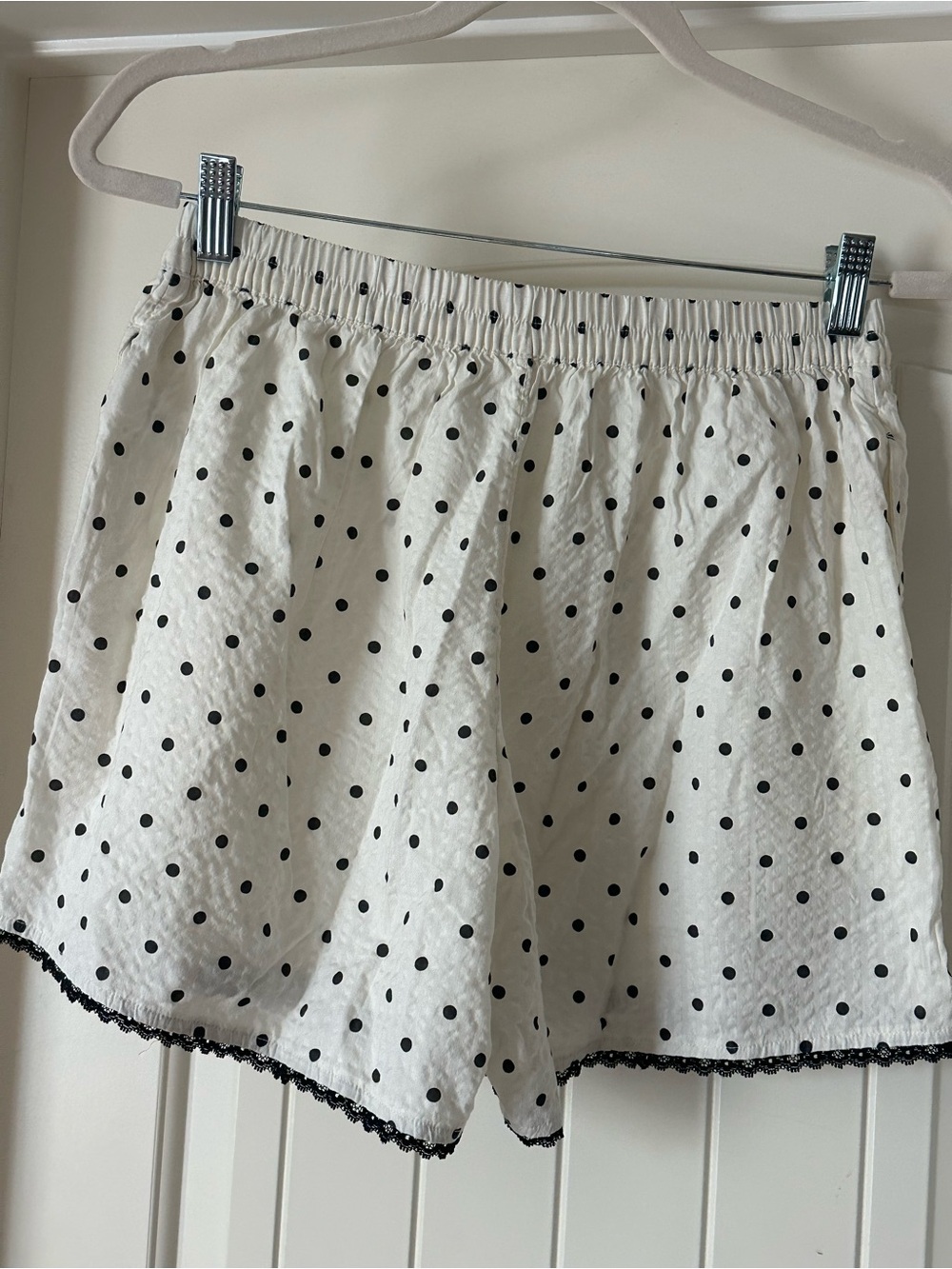 NWT Aerie polka dot shorts black cream white S - Picture 5 of 5